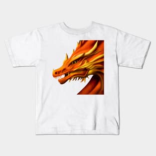 Orange Chinese Dragon Kids T-Shirt